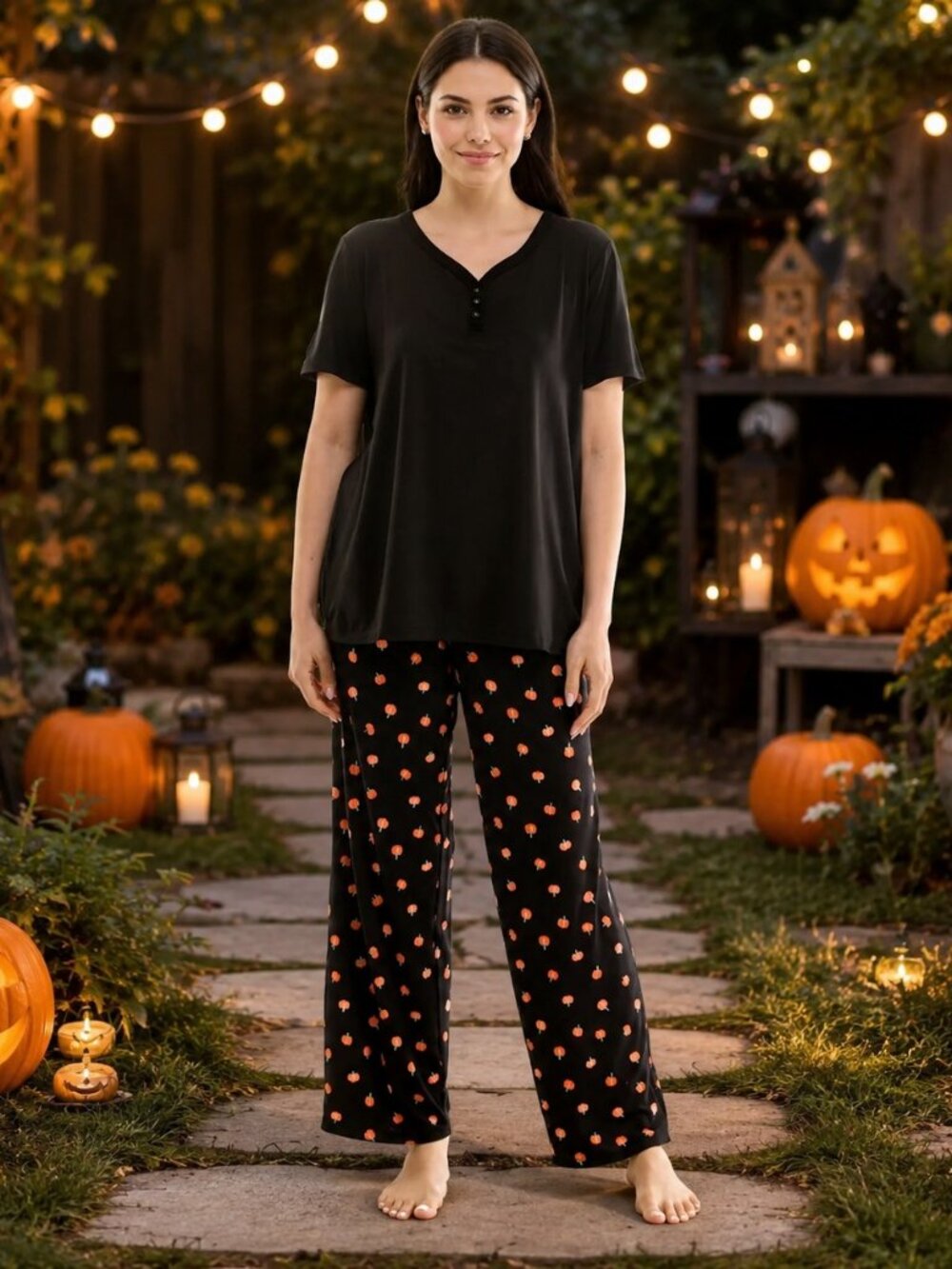 Jaclyn Women’s Halloween Set 3 Piece PJ